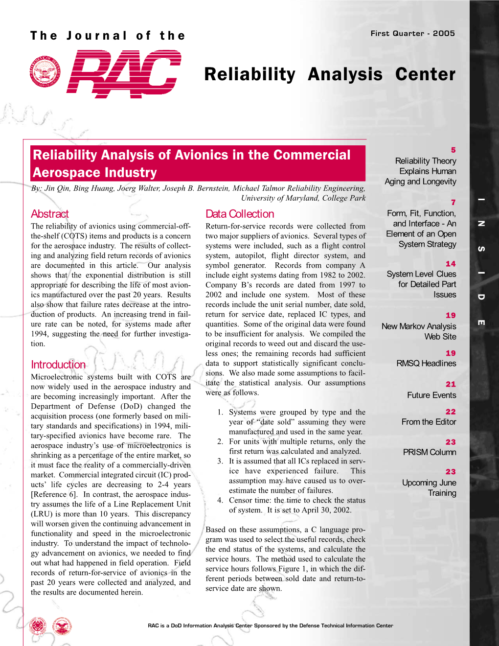 Reliability Analysis of Avionics in the Commercial Aerospace Industry