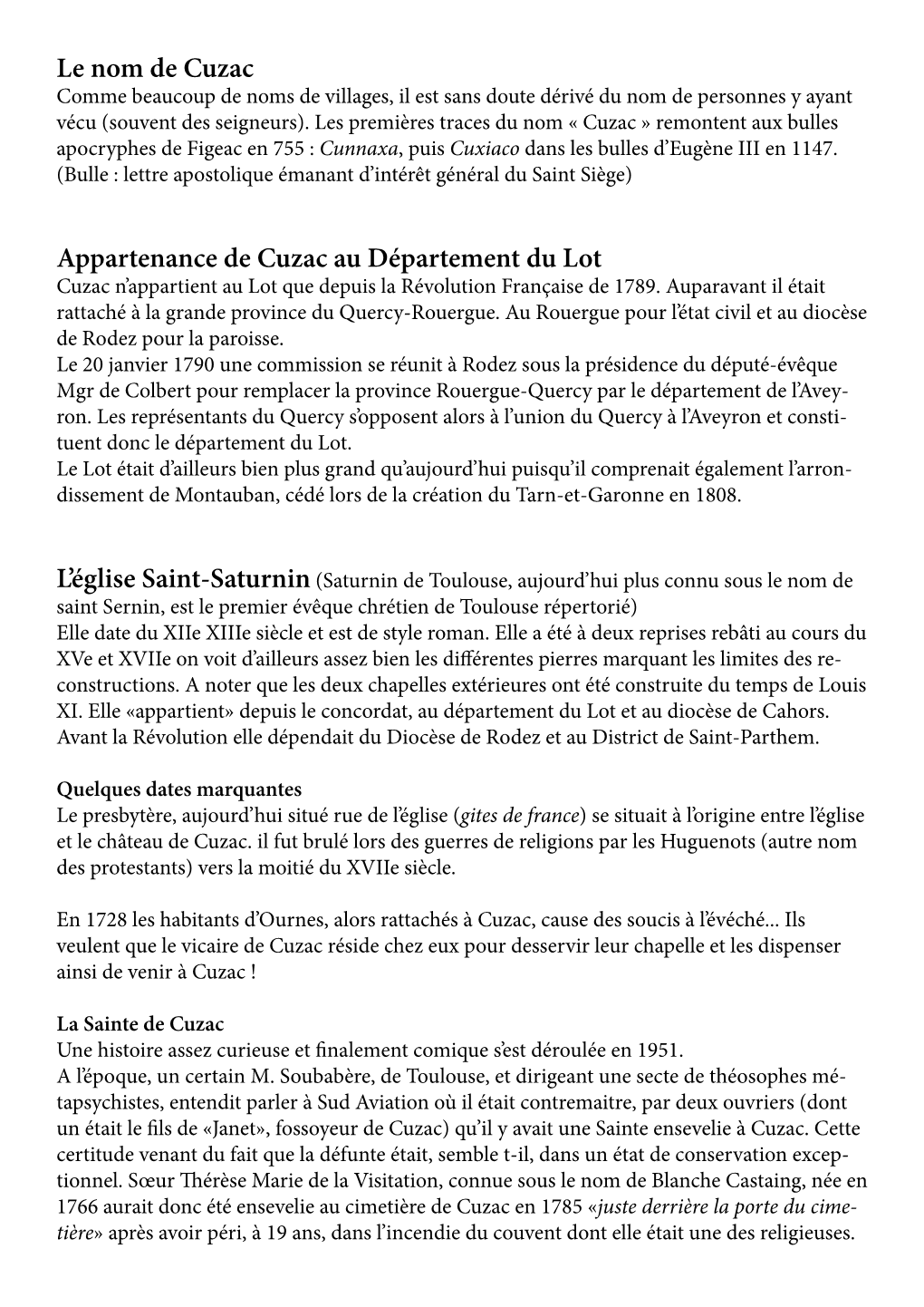 Le Nom De Cuzac Appartenance De Cuzac Au Département Du