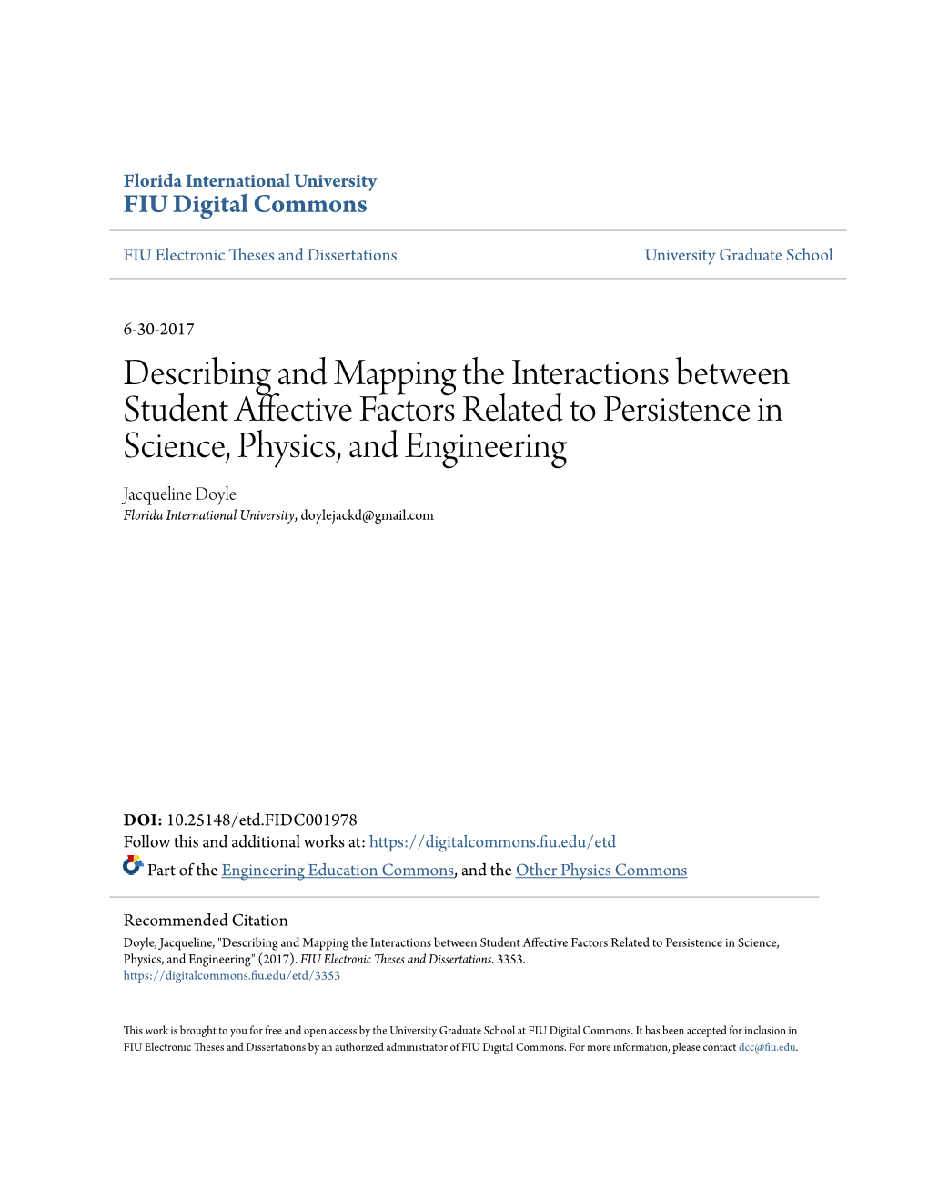 Describing and Mapping the Interactions Between Student