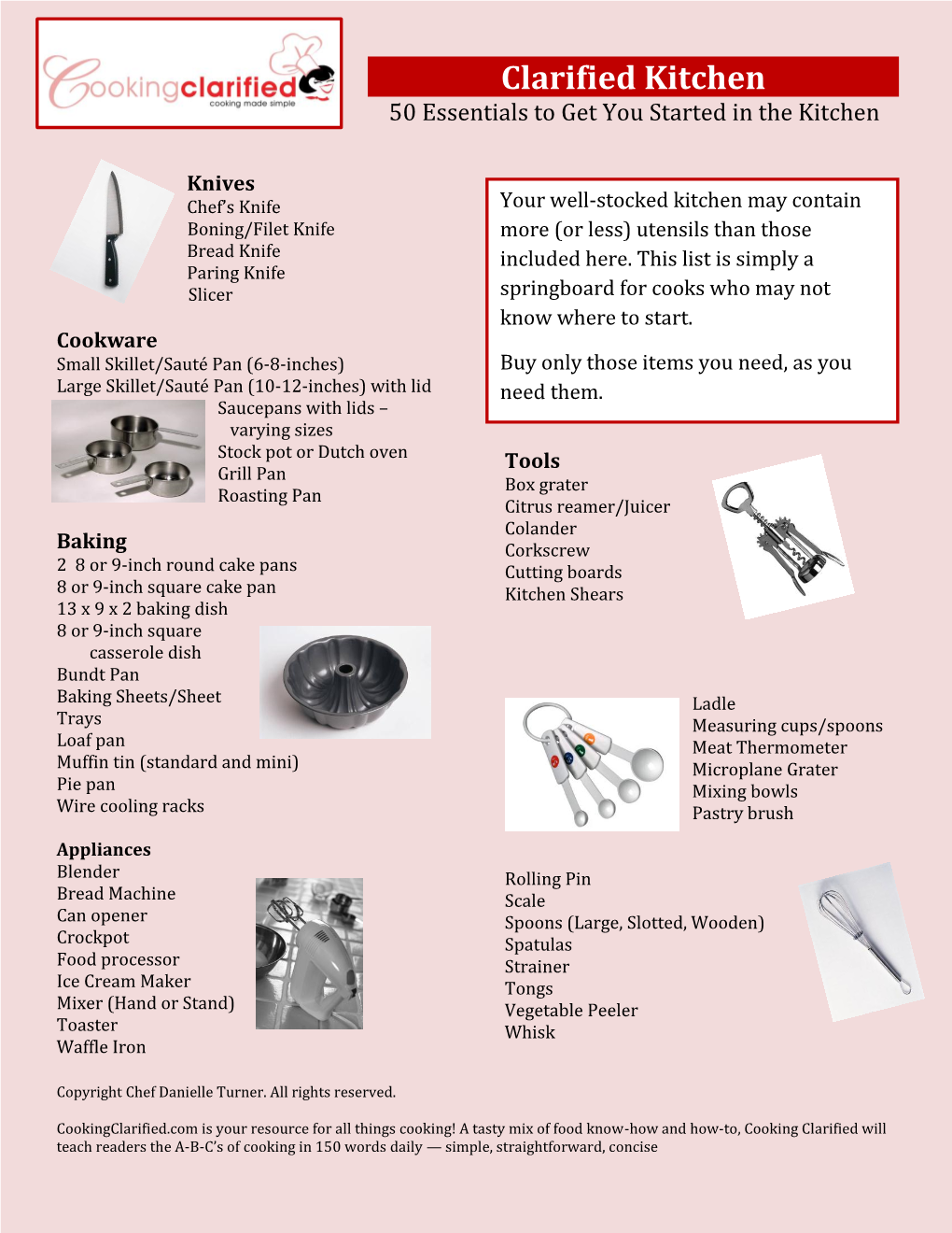 Clarified Kitchen 50 Essentials to Get You Started in the Kitchen