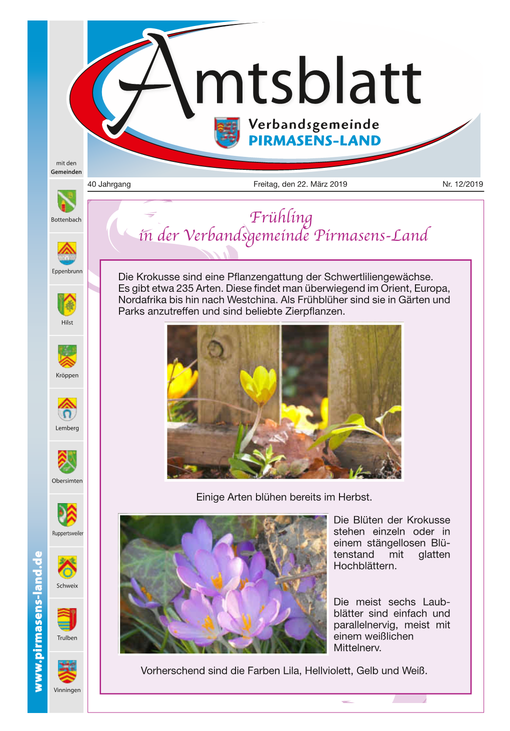 Frühling in Der Verbandsgemeinde Pirmasens-Land