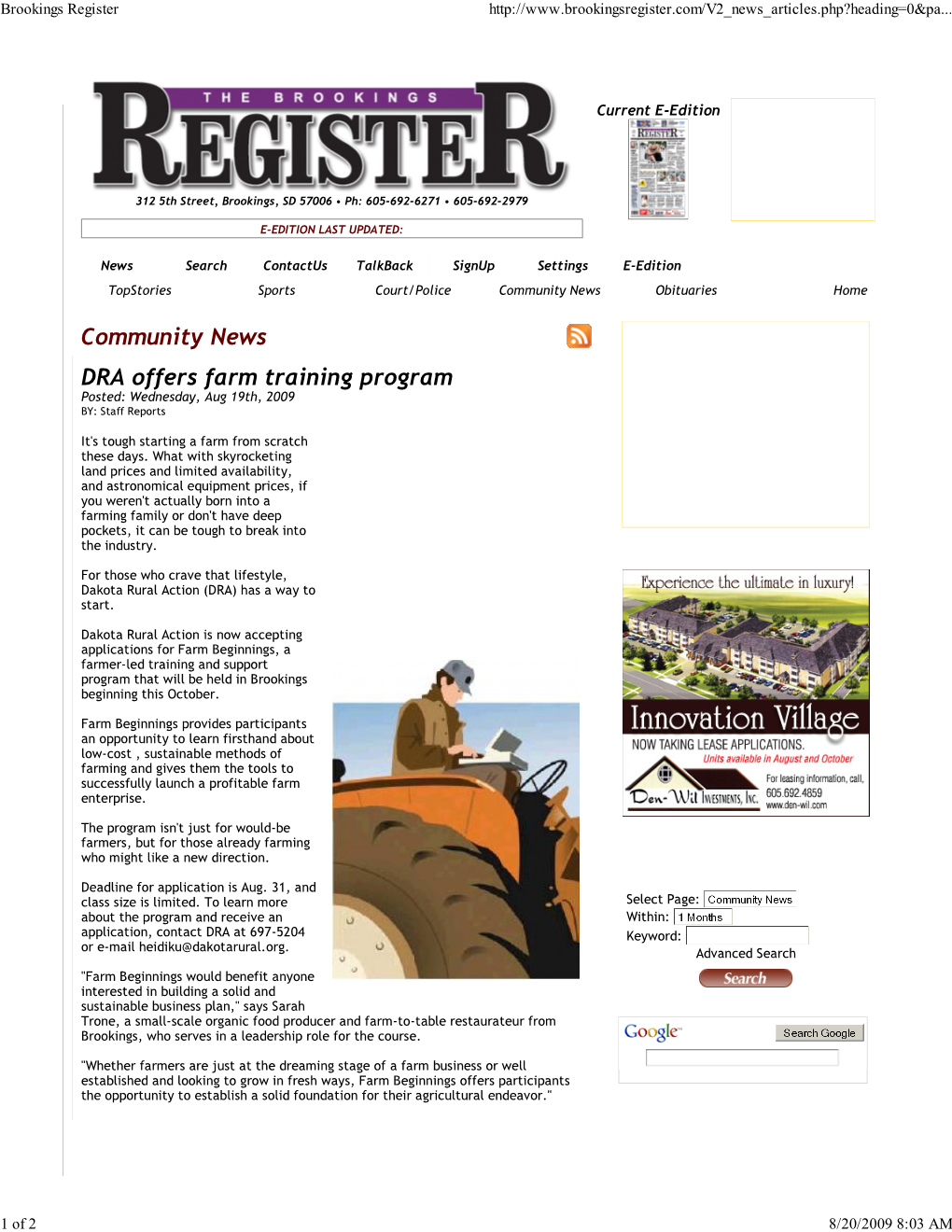 Brookings Register