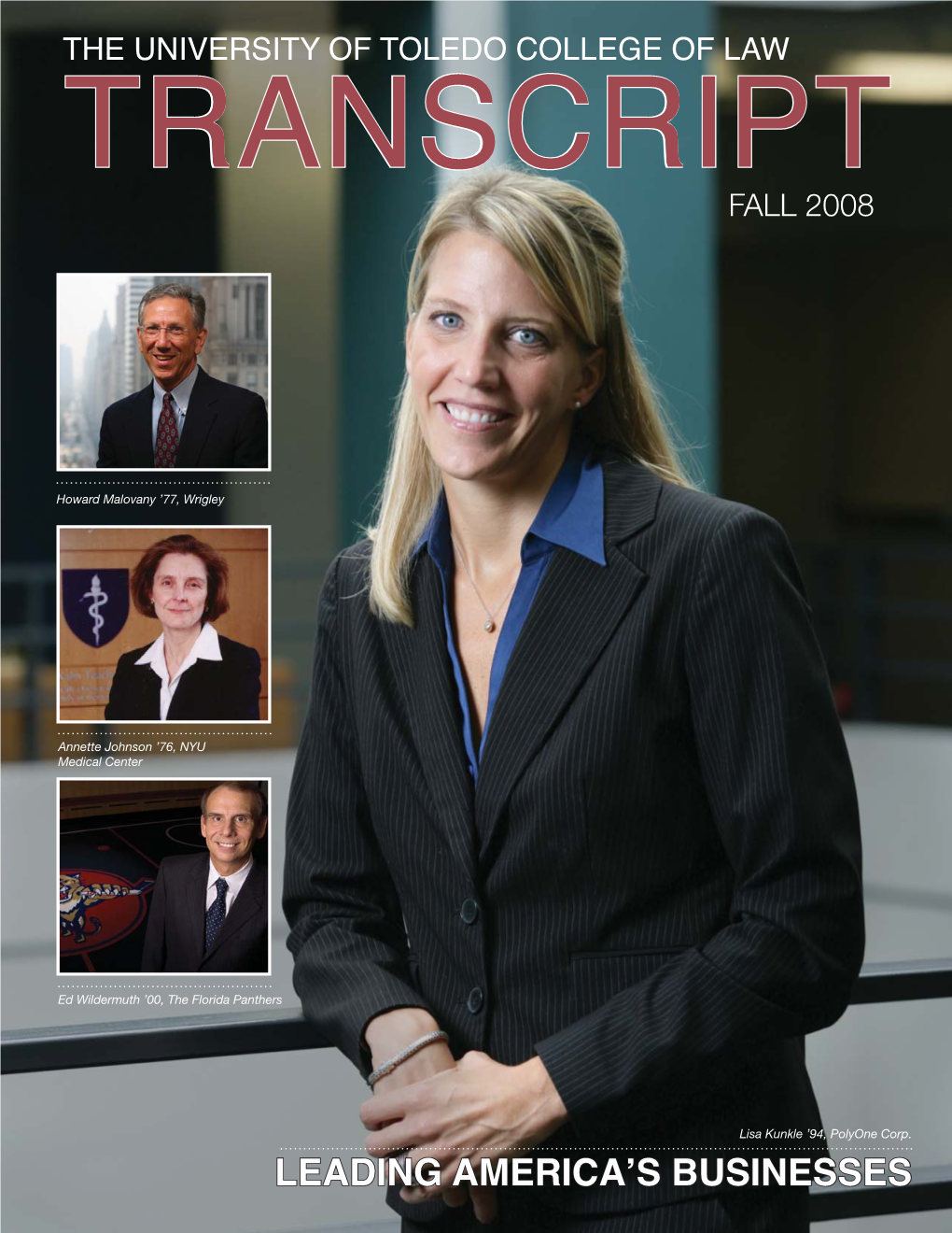 The University of Toledo College of Law Transcript Fall 2008