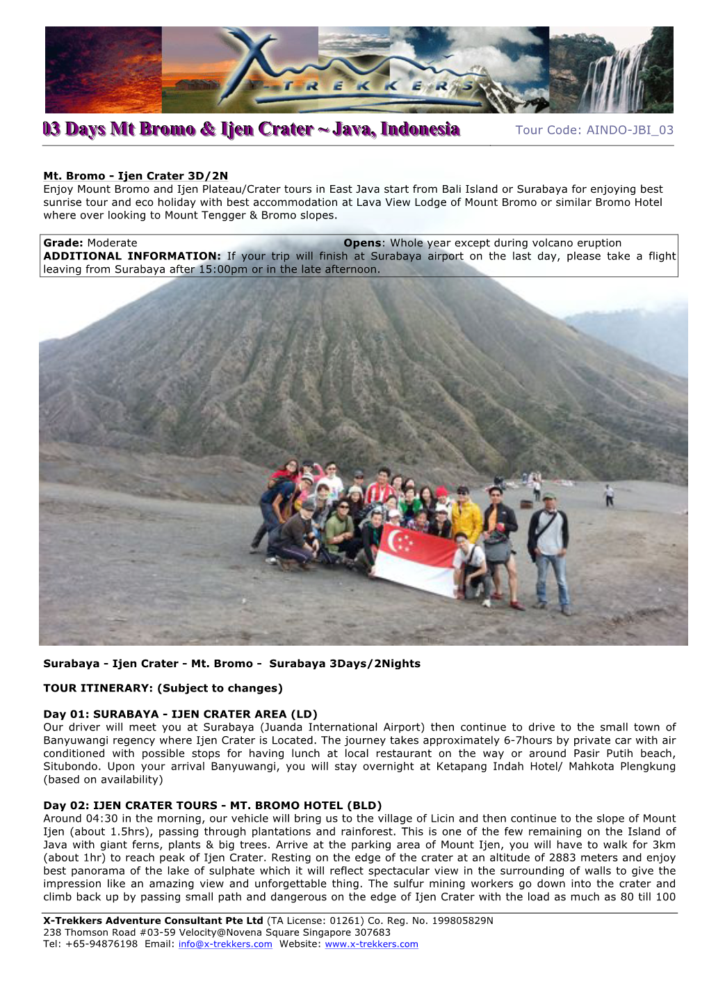 03 Days Mt Bromo & Ijen Crater ~ Java, Indonesia