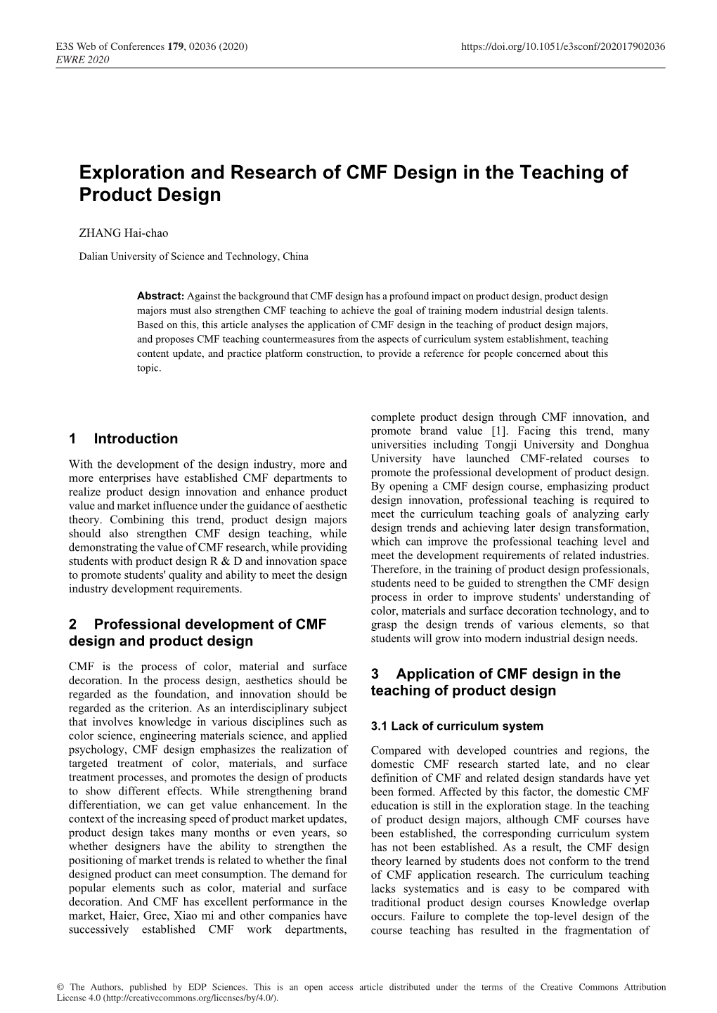 Exploration and Research of CMF Design in the Teaching of Product Design