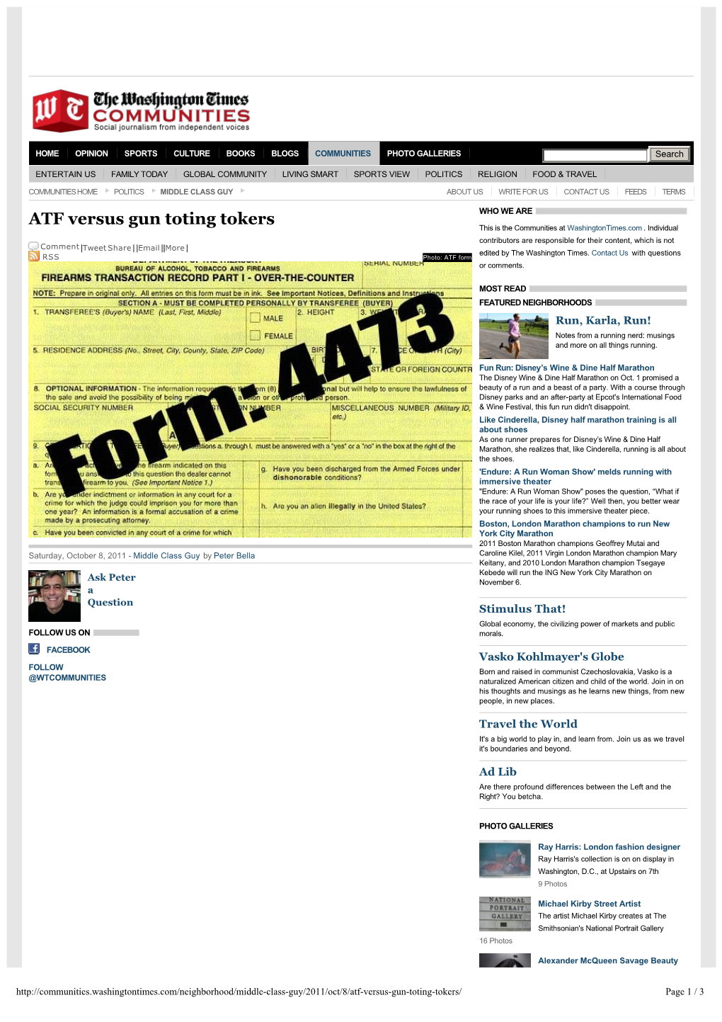 Washington Times ATF Versus Gun Toting Tokers