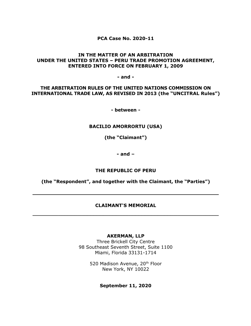 Peru Trade Promotion Agreement, Entered Into Force on February 1, 2009