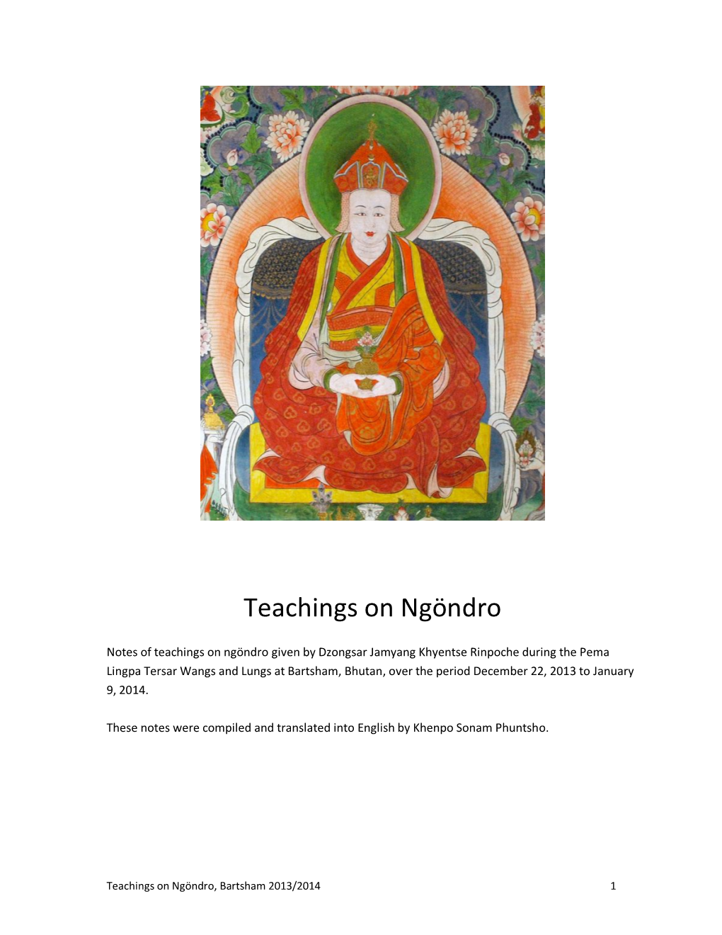 Teachings on Ngöndro