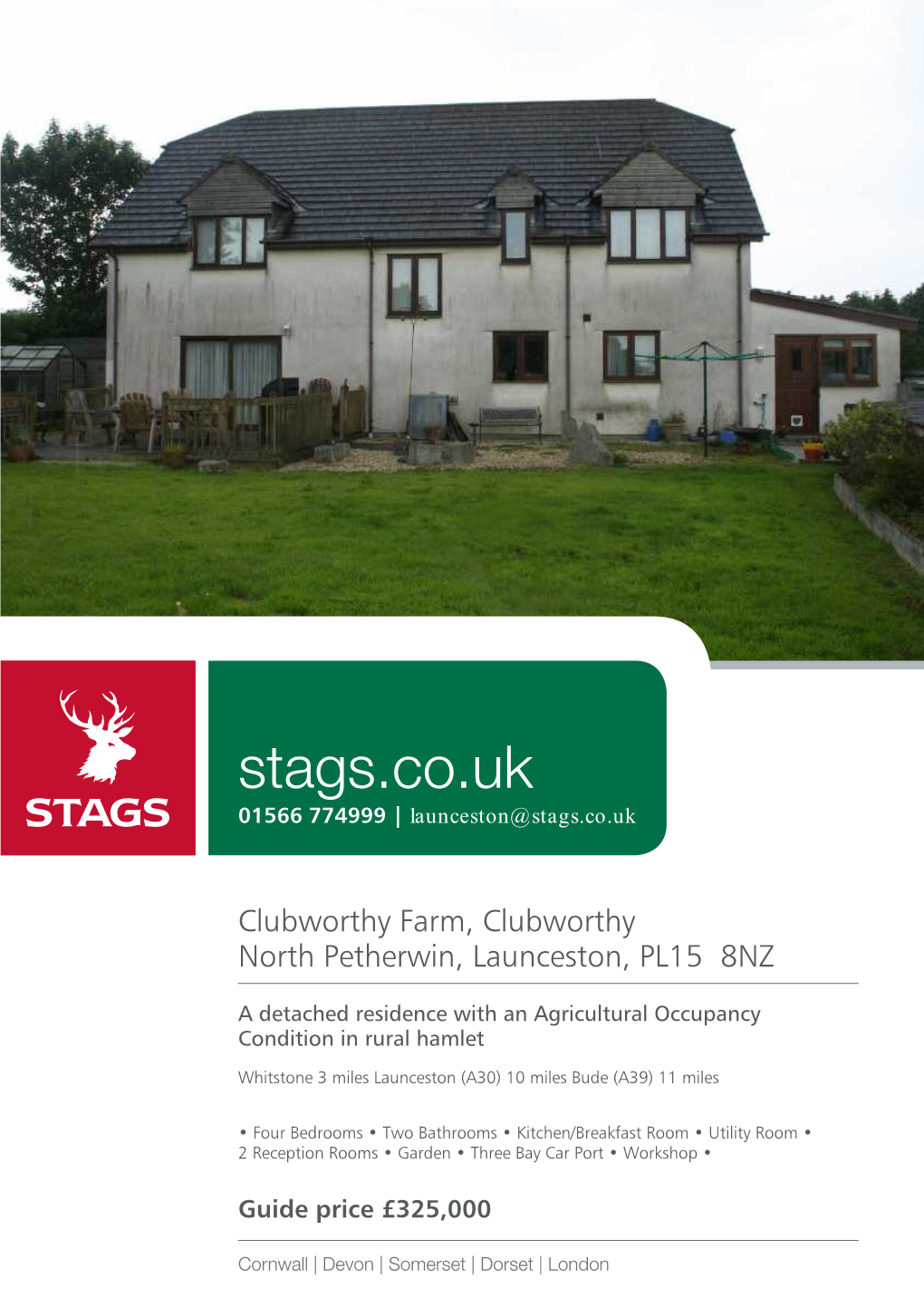 Stags.Co.Uk 01566 774999 | Launceston@Stags.Co.Uk