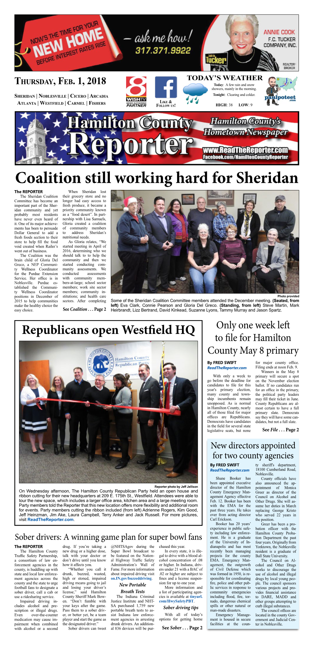 Coalition Still Working Hard for Sheridan