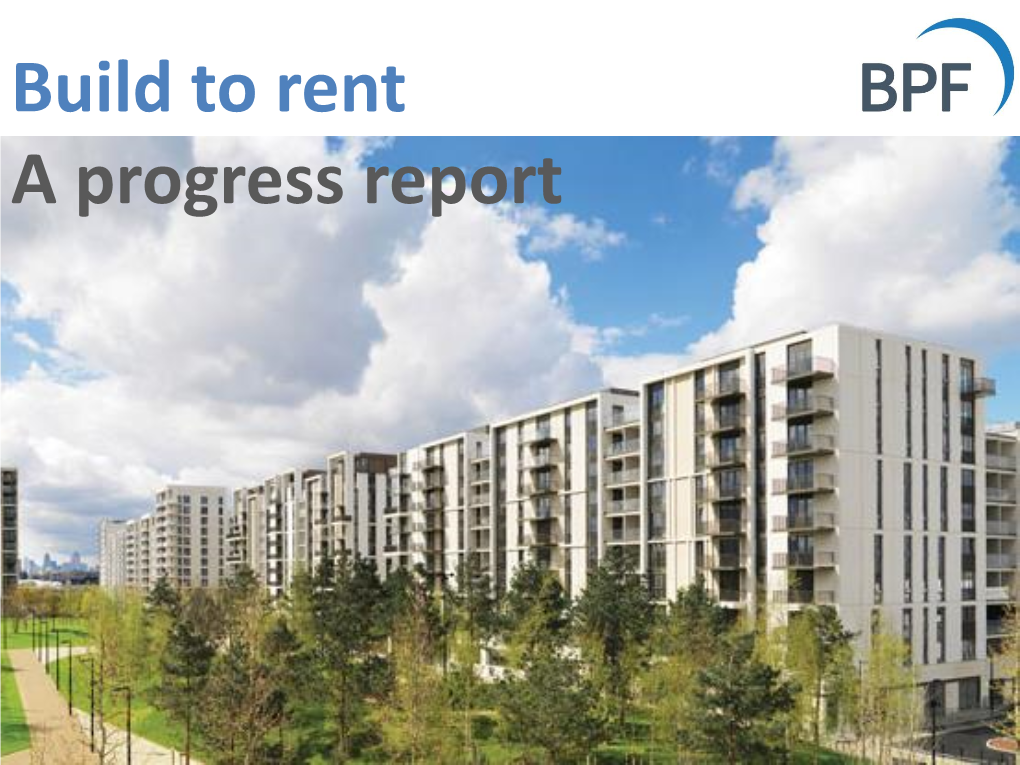 Build to Rent a Progress Report Demand Income and Diversification
