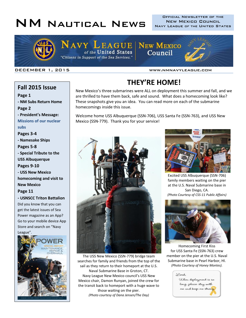 NM Nautical News Navy League of the United States