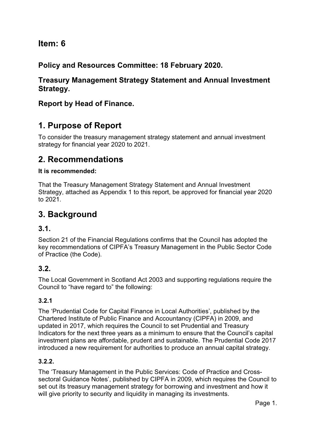 Treasury Management Strategy Statement and Annual Investment Strategy