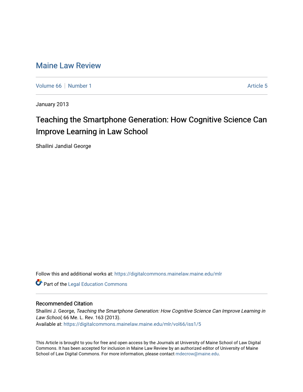 How Cognitive Science Can Improve Learning in Law School