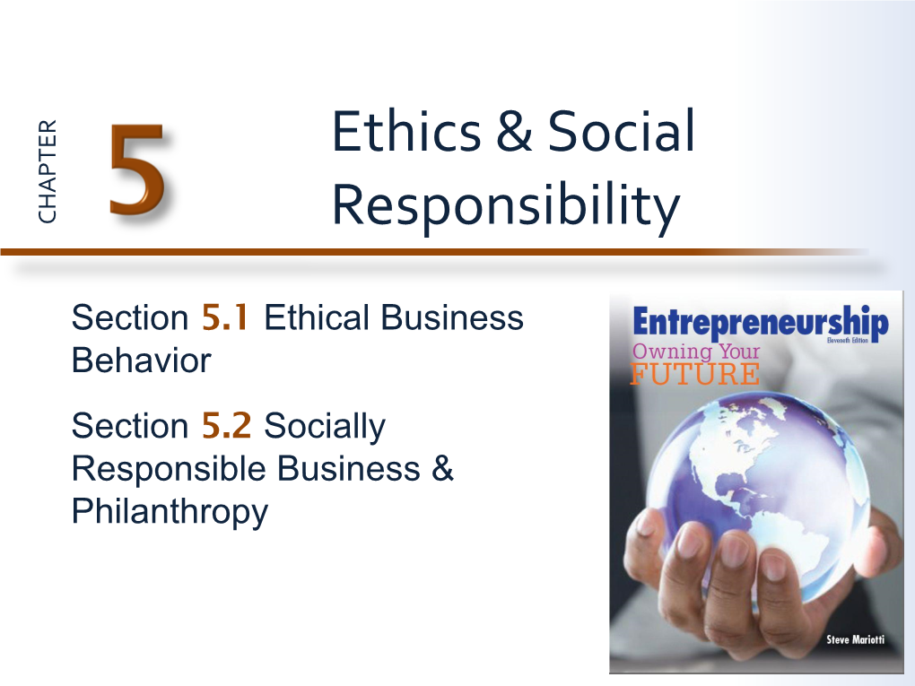 Ethics & Social Responsibility