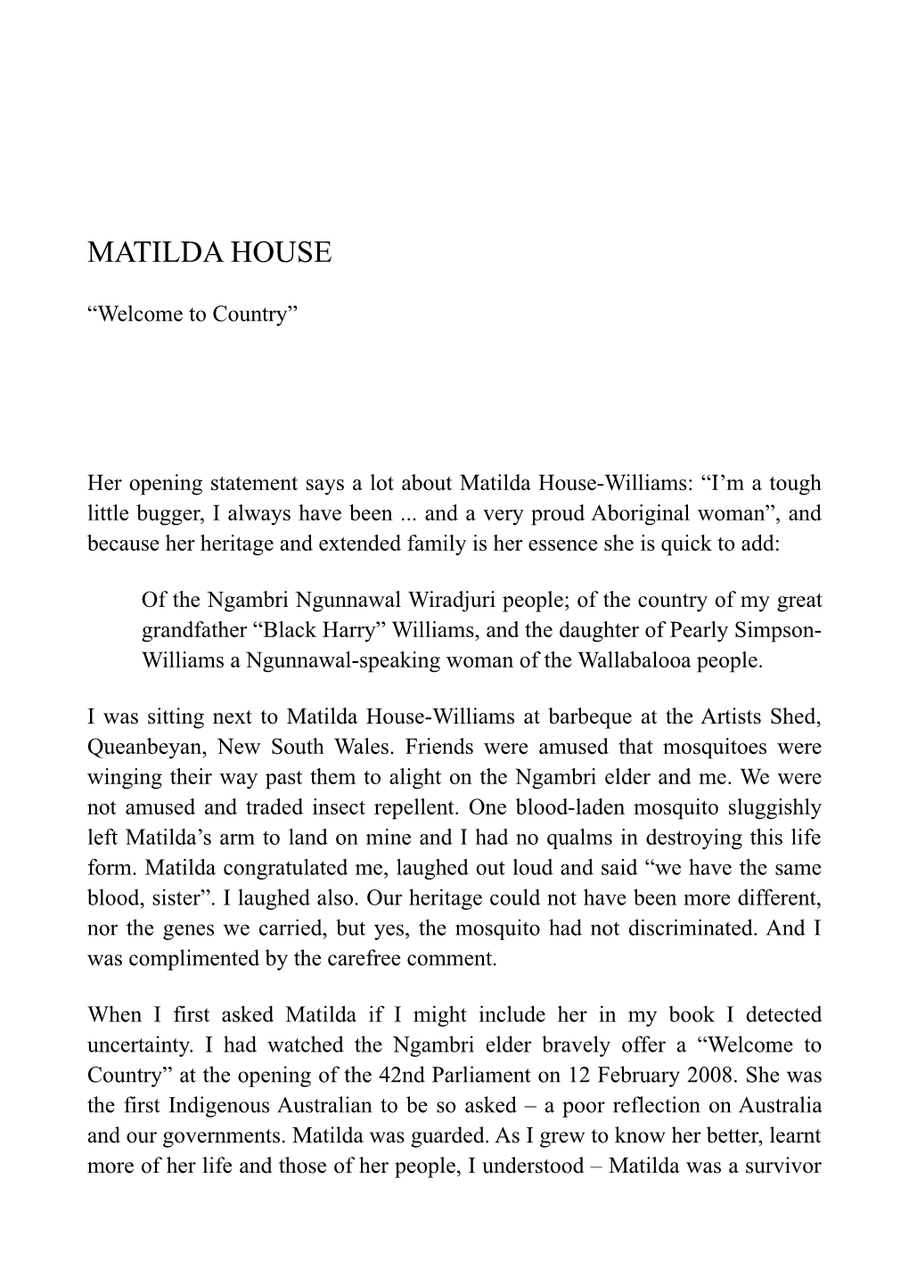 Matilda House
