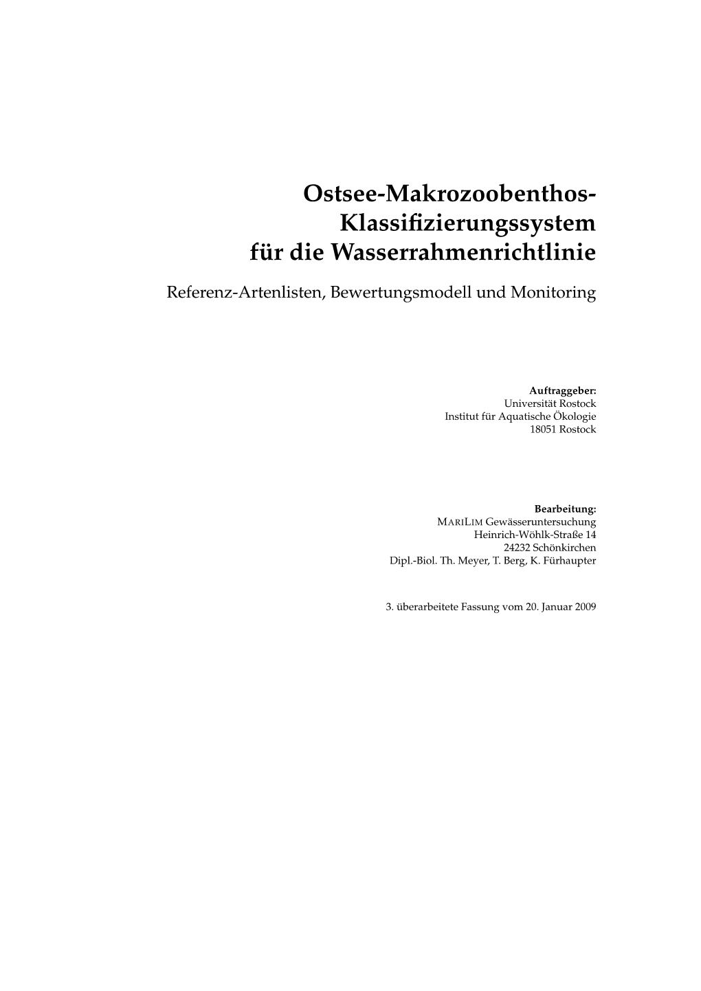 (2009): Ostsee-Makrozoobenthos