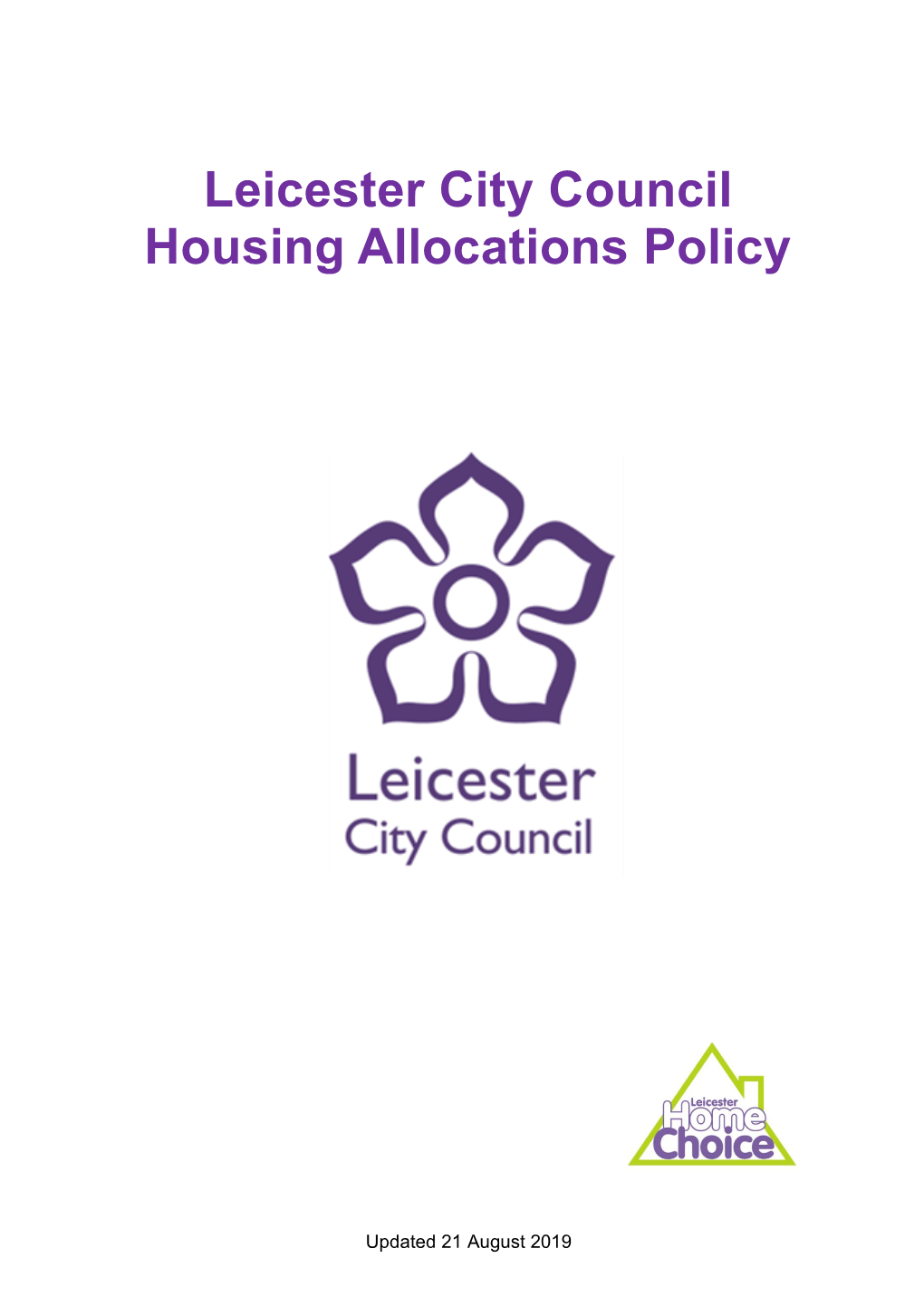Housing Allocations Policy (August 2019)