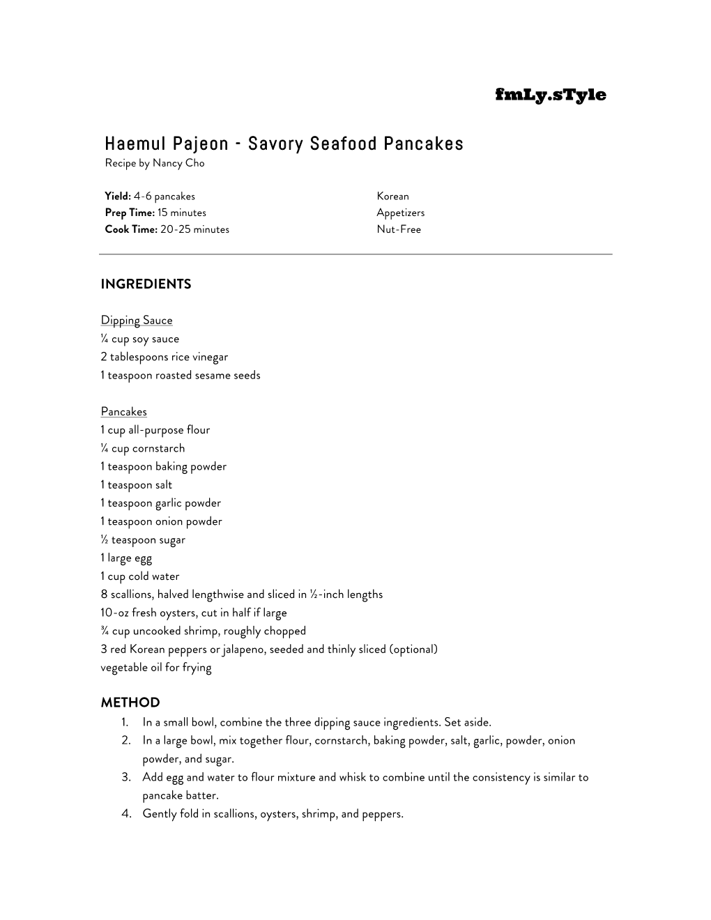 Haemul Pajeon - Savory Seafood Pancakes Recipe by Nancy Cho