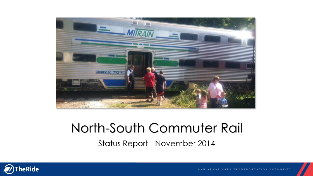 North-South Commuter Rail Status Report Nov 2014