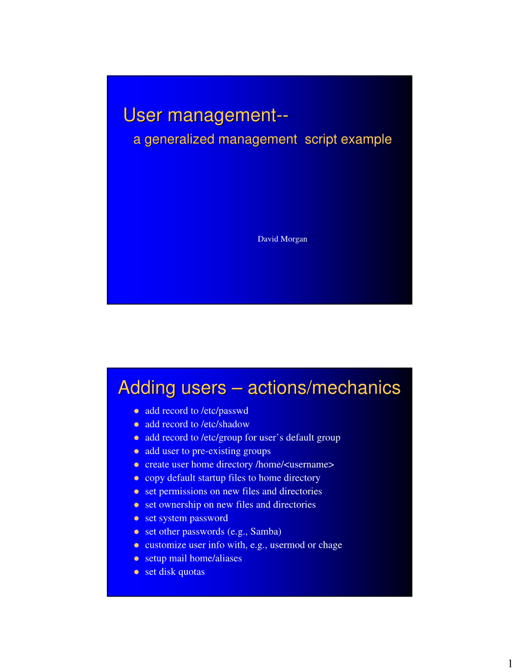 A User Mgmt Script