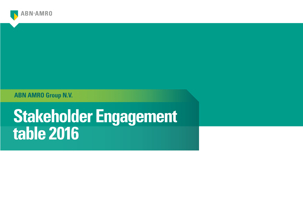Stakeholder Consultations 2016