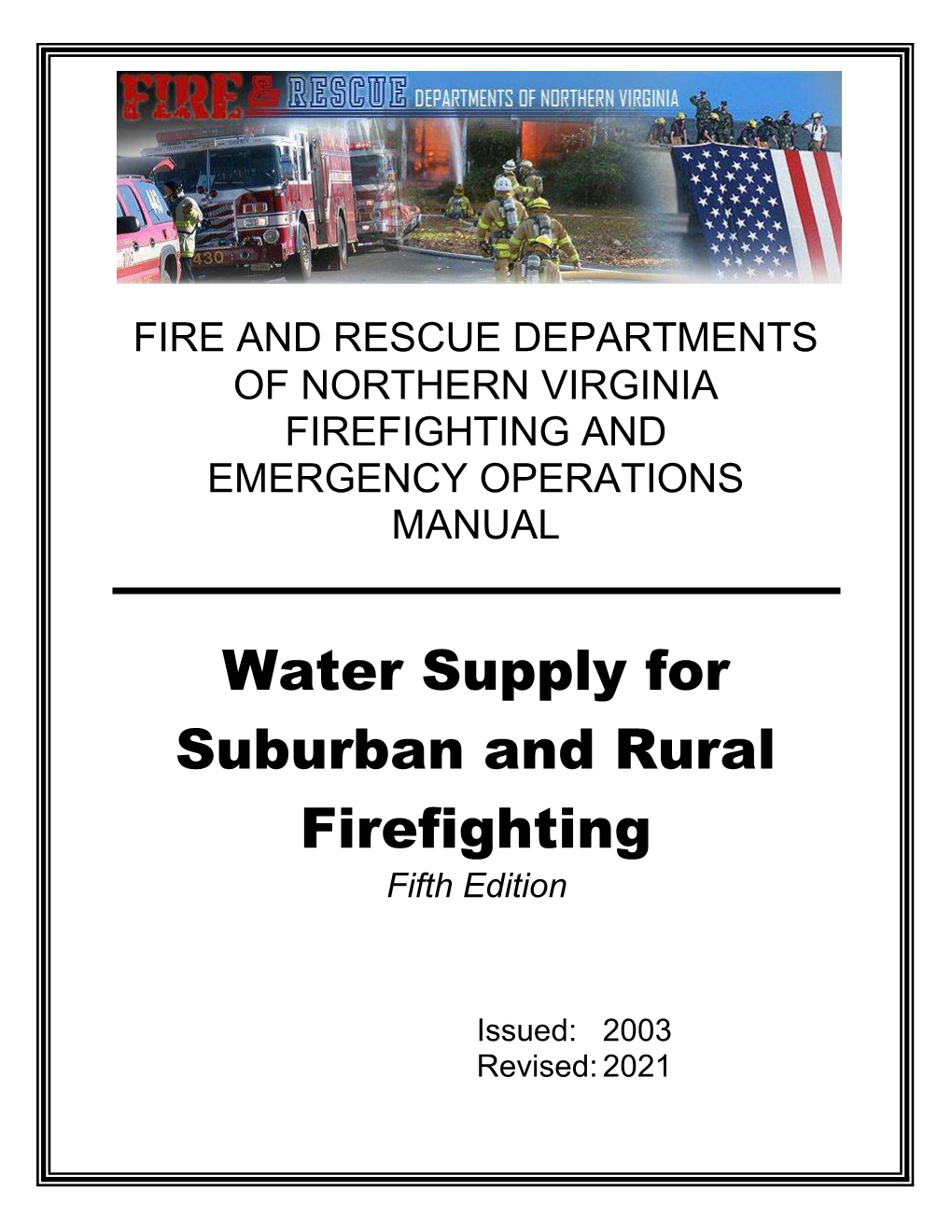 Water Supply for Suburban and Rural Firefighting Fifth Edition