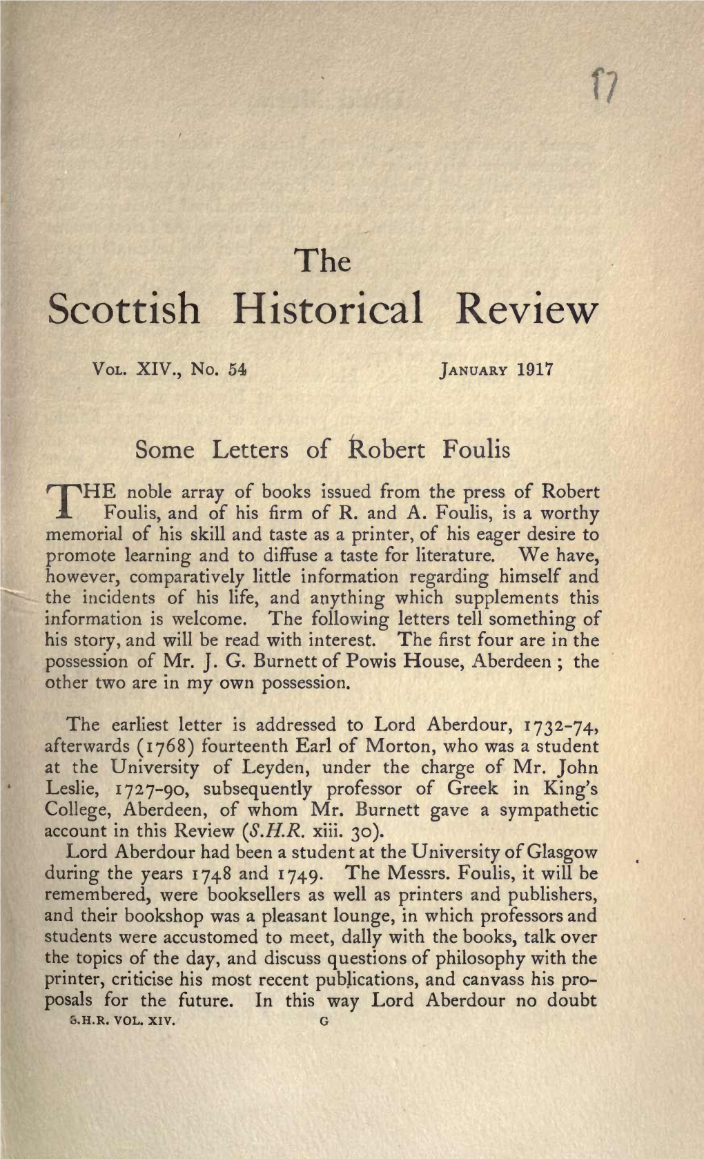 The Scottish Historical Review