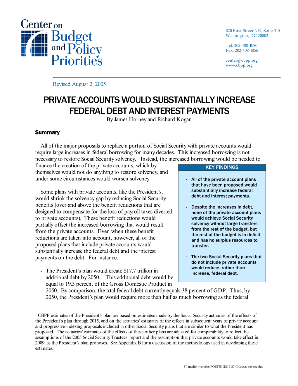 Social Security Private Accounts Would Substantially Increase