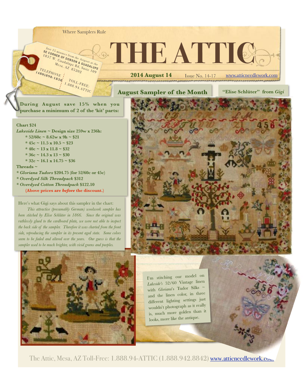 Attic Sampler Newsletter 08142014