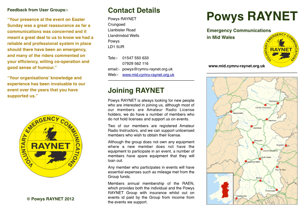 Powys RAYNET