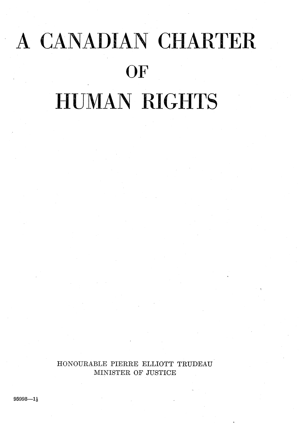 A Canadian Charter Human Rights