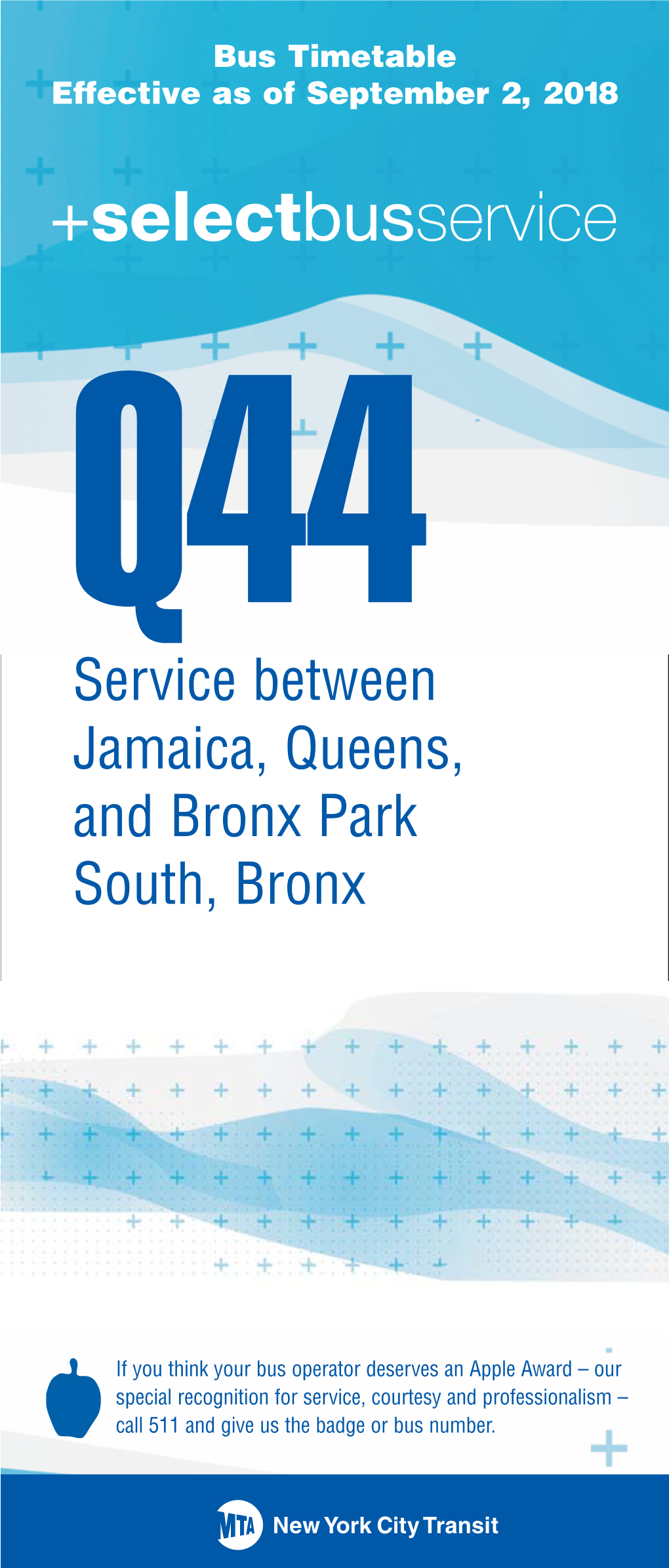 Service Between Jamaica, Queens, and Bronx Park South, Bronx