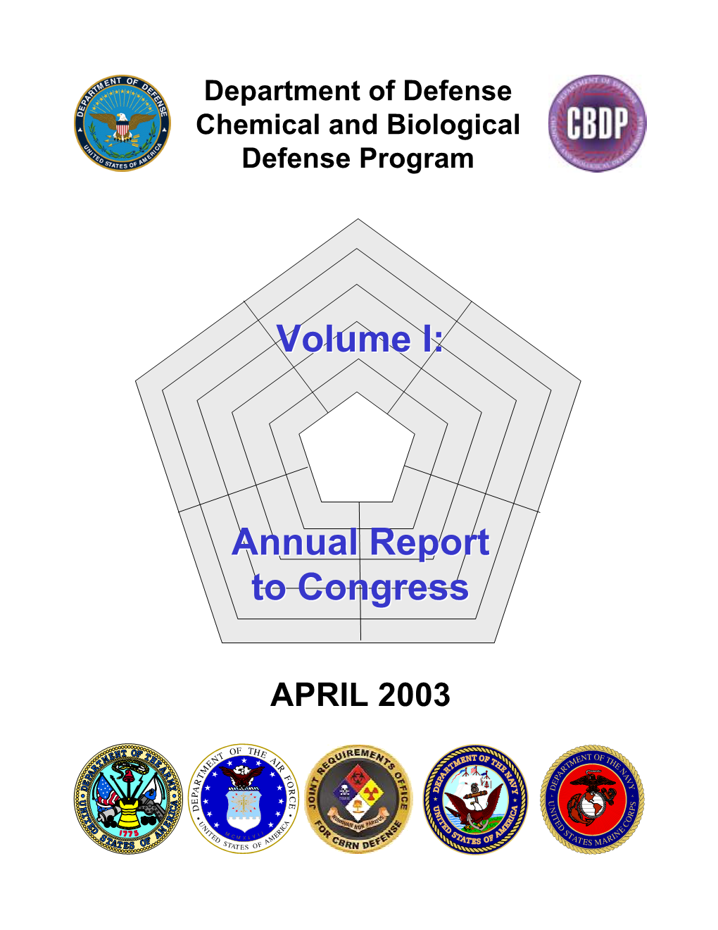 2003 CBDP Annual Report Volume 1