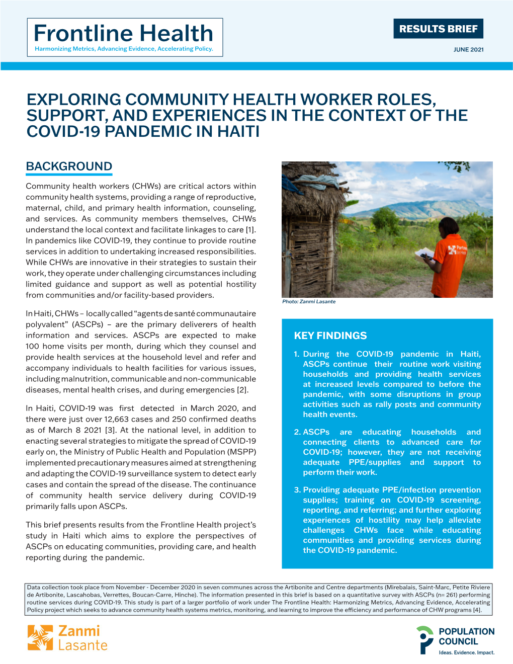 Exploring Community Health Worker Roles, Support, and Experiences in the Context of the Covid-19 Pandemic in Haiti