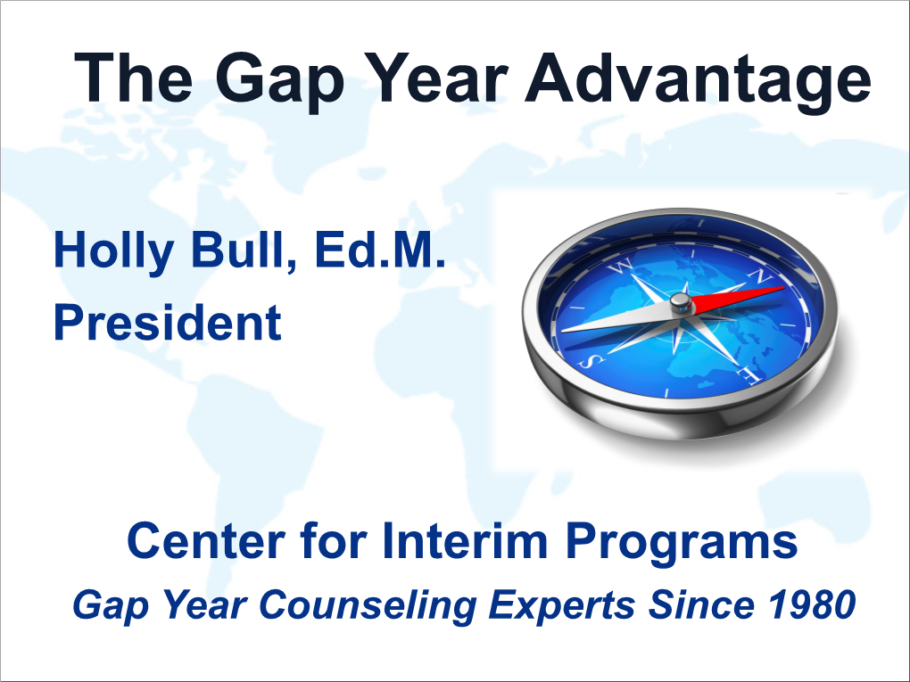 The Gap Year Advantage