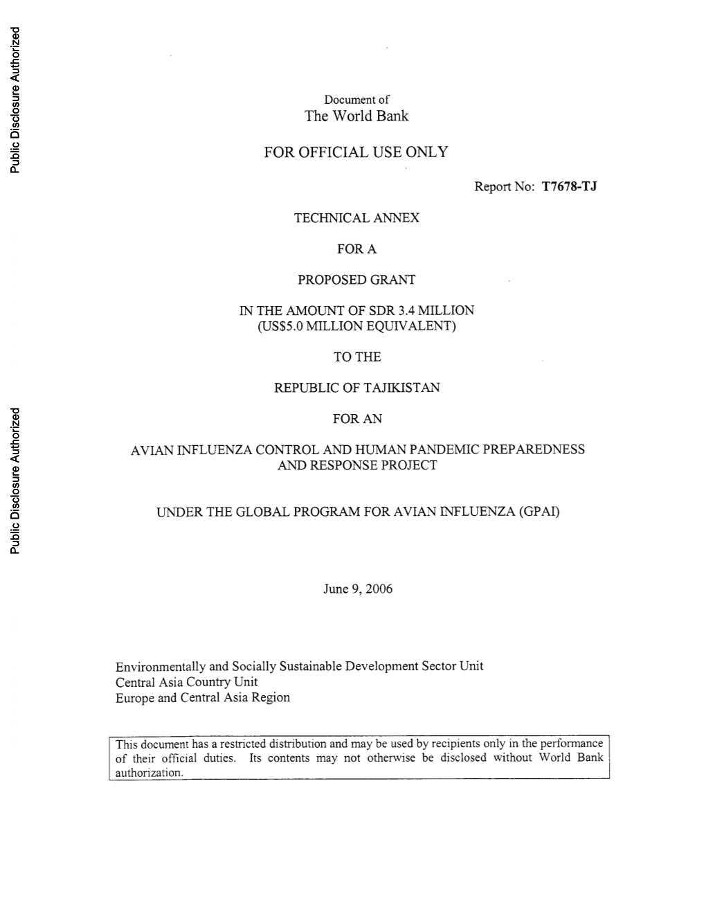 World Bank Document