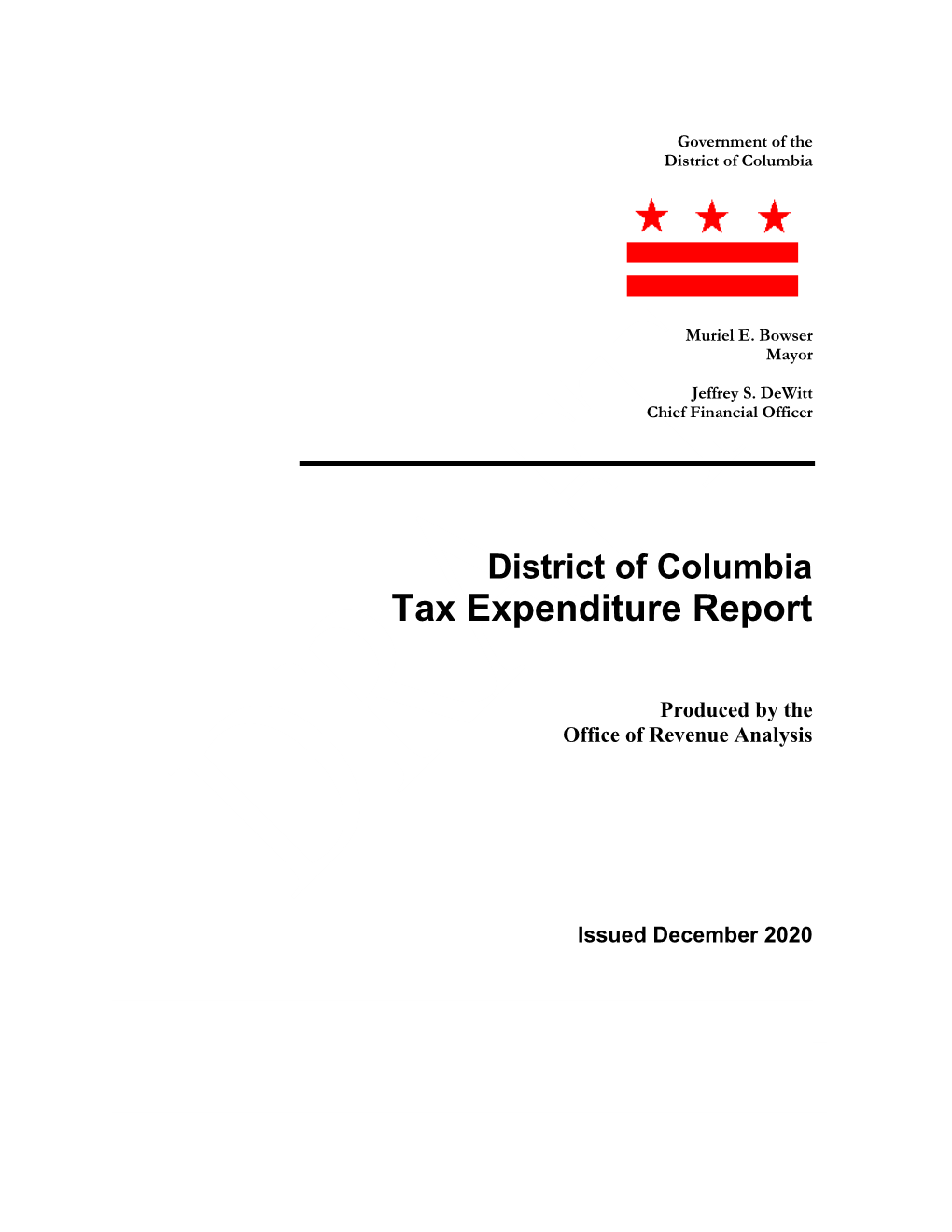 Tax Expenditure Report 2020