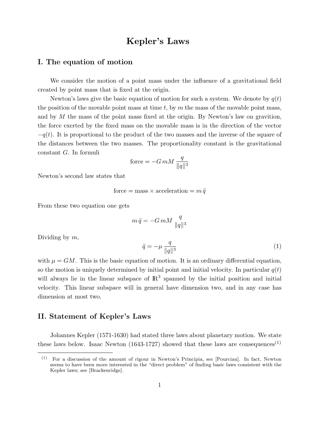 Kepler's Laws