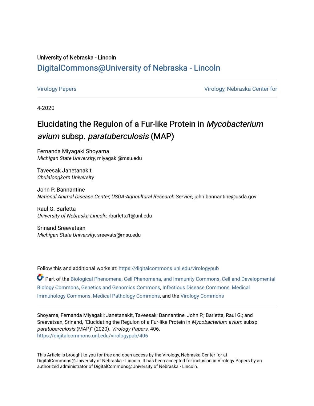 <I>Mycobacterium Avium</I>