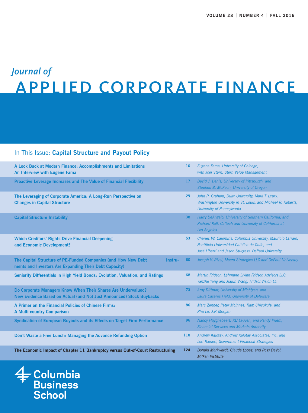 Applied Corporate Finance