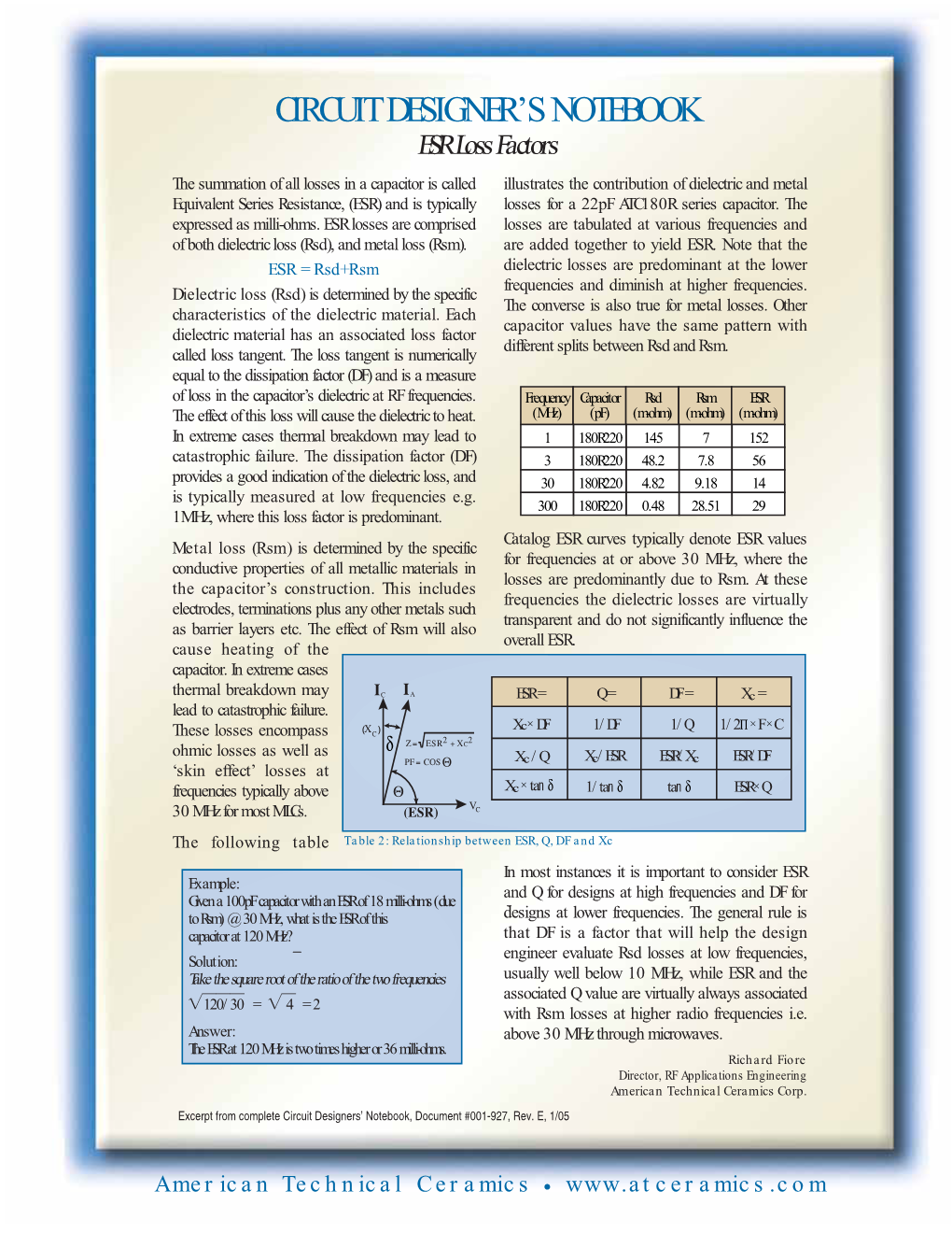 ESR Loss Factors