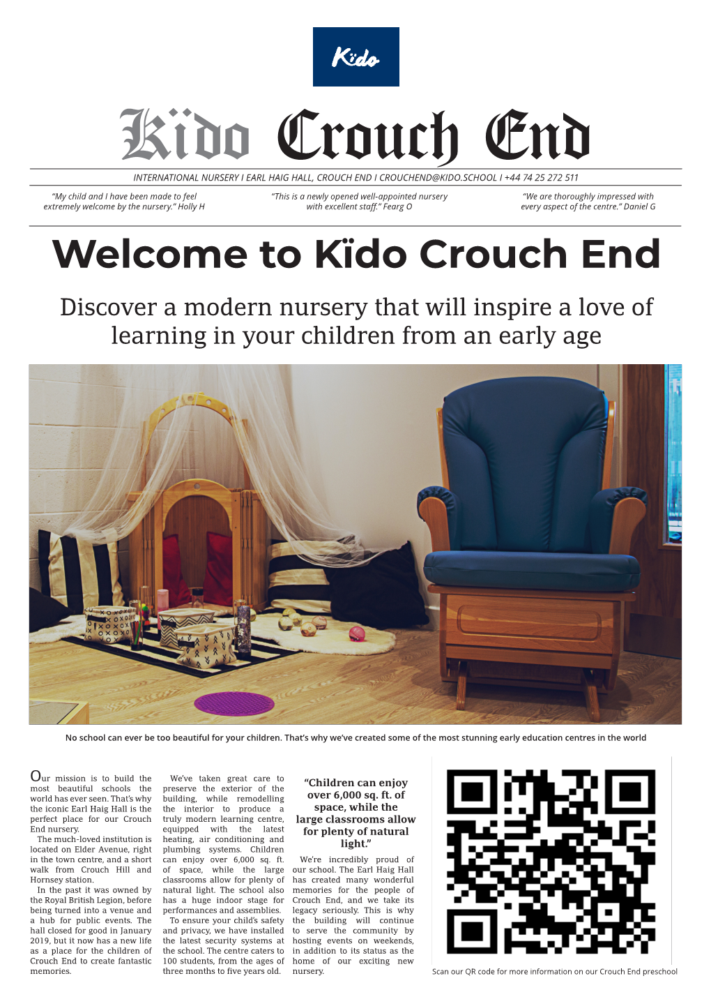 Welcome to Kïdo Crouch End Discover a Modern Nursery That Will Inspire a Love of Learning in Your Children from an Early Age