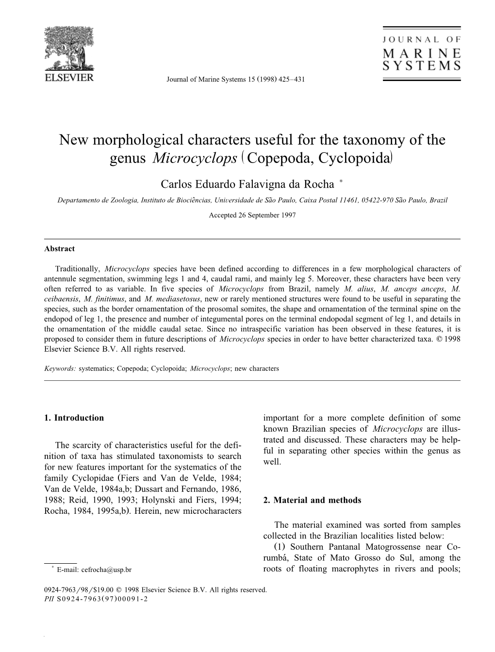 New Morphological Characters Useful for the Taxonomy of the Ž / Genus