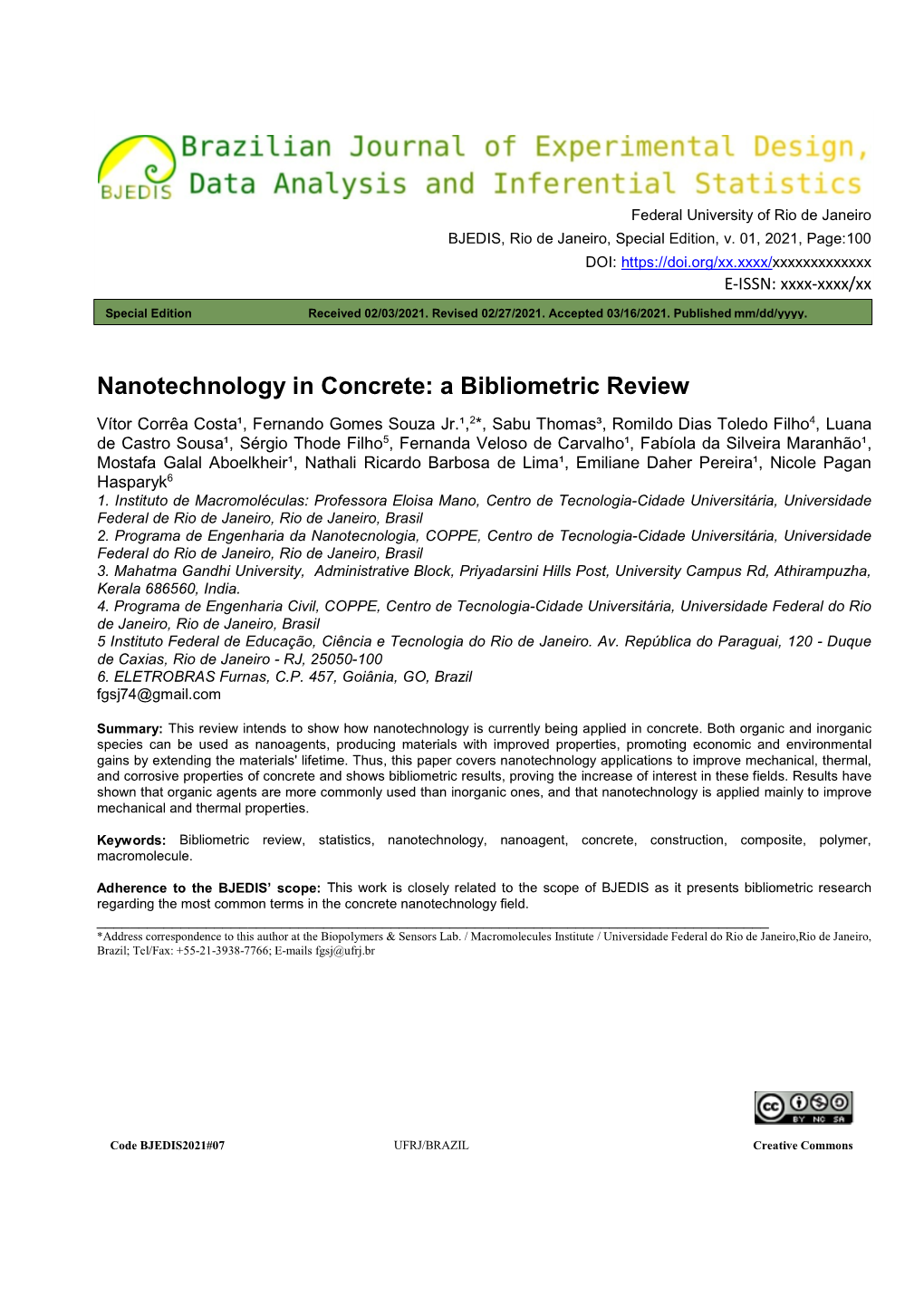 Nanotechnology in Concrete: a Bibliometric Review