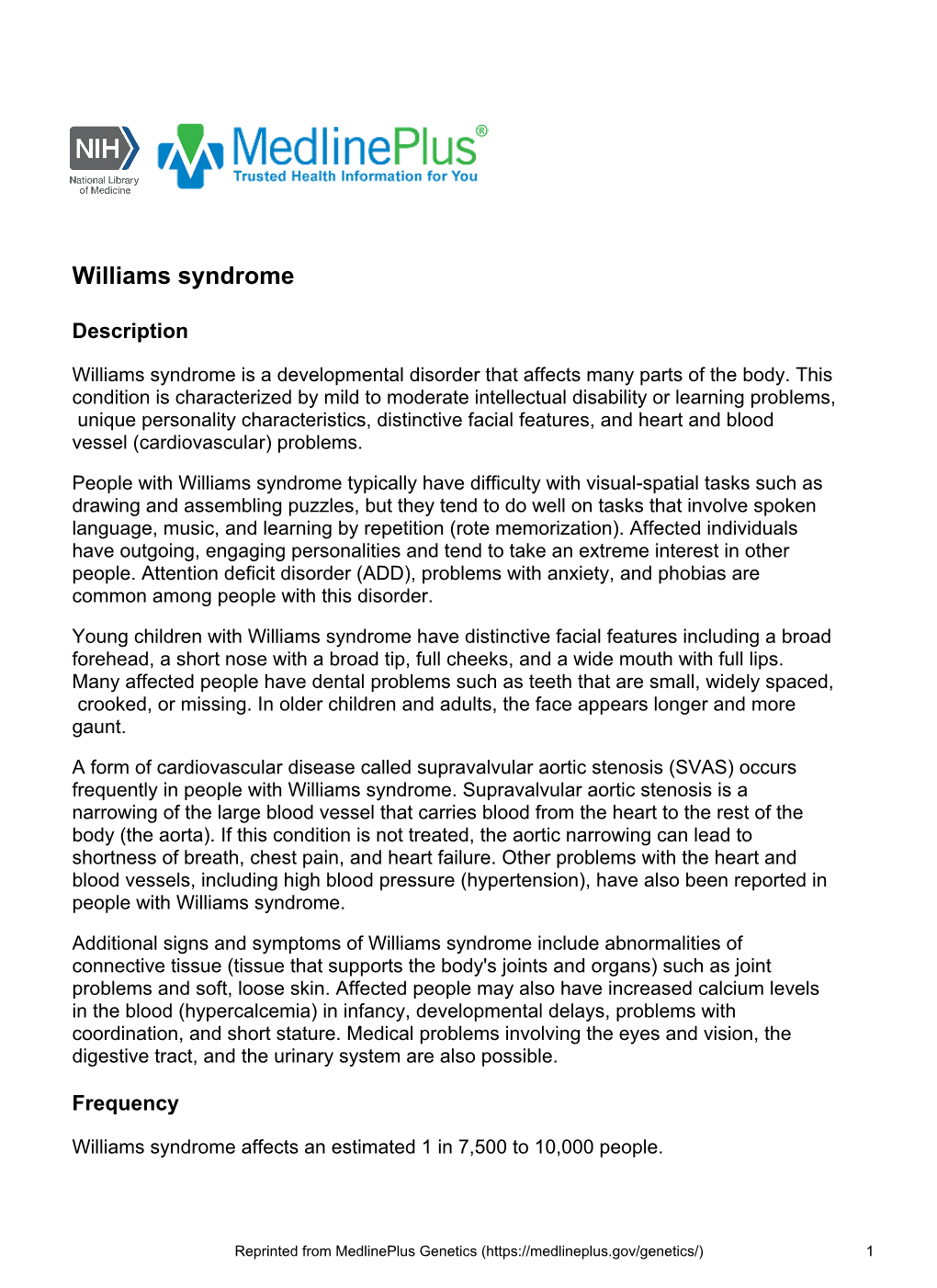 Williams Syndrome