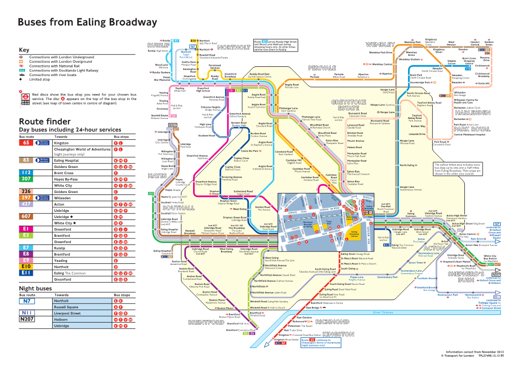 Buses from Ealing Broadway