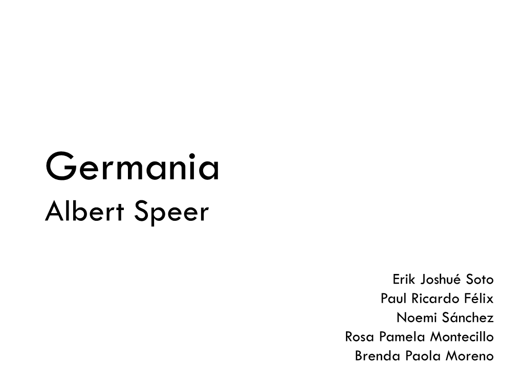 Germania Albert Speer