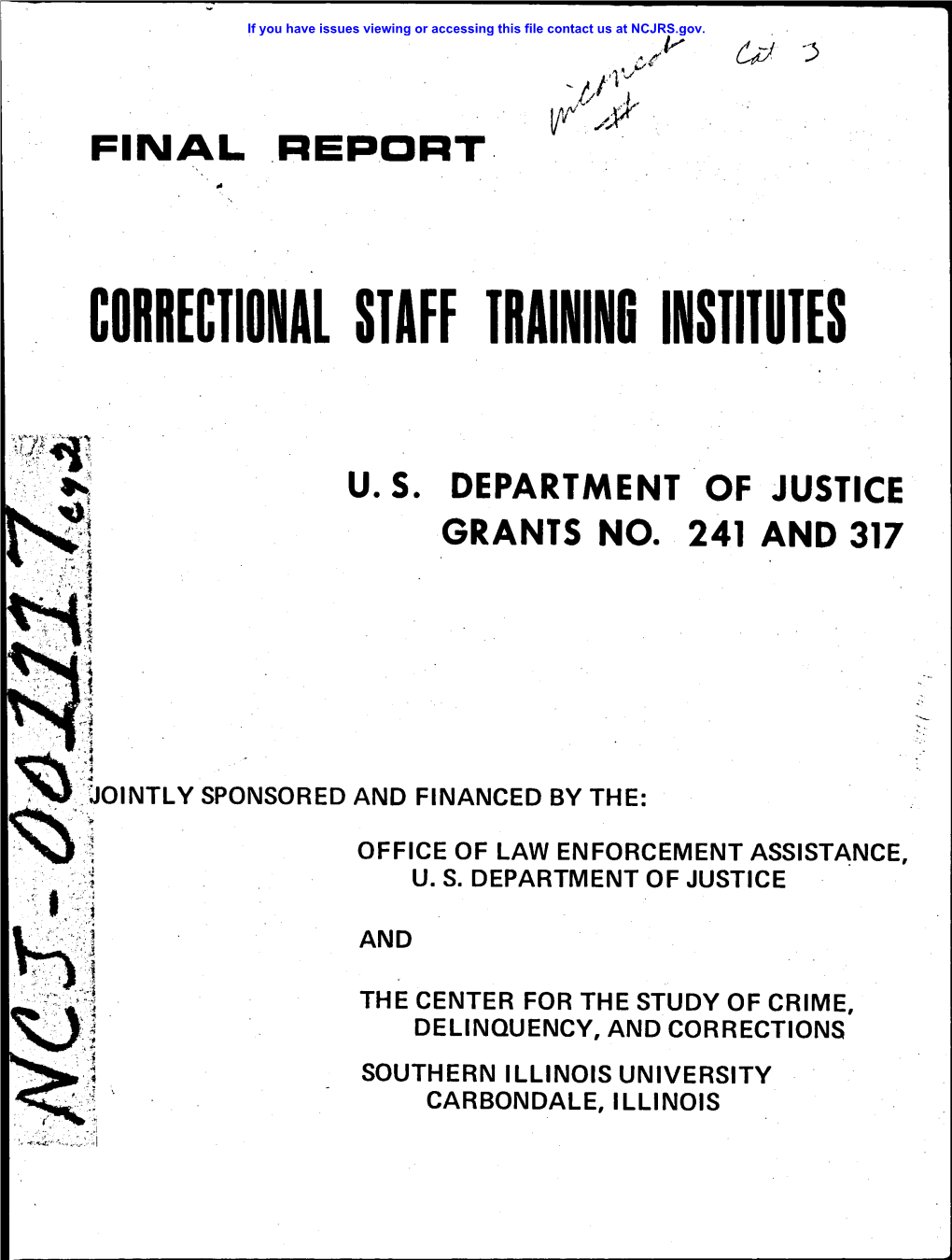 Correctional Staff Training Institutes