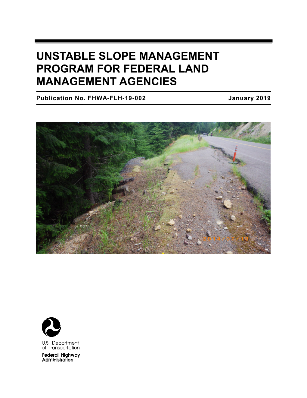Unstable Slope Management Program for Federal Land Management Agencies